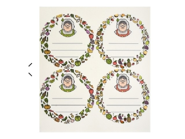 Набор круглых наклеек для консервирования (20 шт.), 7,5 см MARMITON /24